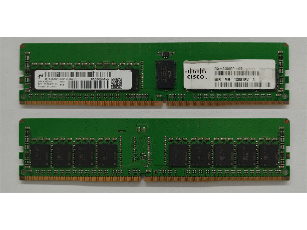 MTA18ASF1G72PZ-2G3B1 Micron 8GB PC4-19200 DDR4-2400MHz Registered ECC CL17 288-Pin DIMM 1.2V Single Rank Memory Module